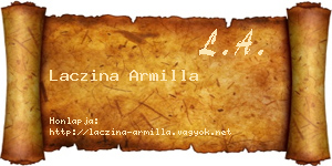 Laczina Armilla névjegykártya